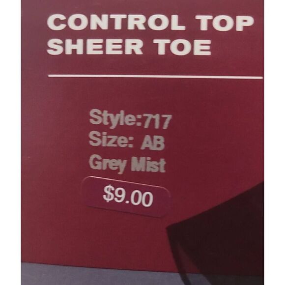 Hanes Silk Reflections Silky Sheer Pantyhose Control Top sheer toe Grey Mist Siz - Picture 3 of 3